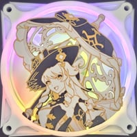 Image 1 of Genshin Impact Navia Geo Custom 3D Printed Artisan Gaming Computer Fan Grill - Masterline Edition -