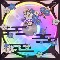 Image 3 of Japanese Cherry Blossom Sakura Custom 3D Printed Artisan Gaming Computer Fan Grill