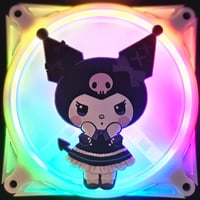 Image 1 of Sanrio Kuromi Custom 3D Printed Artisan Gaming Computer Fan Grill