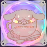 Image 1 of Sanrio Cinnamoroll Cafe Custom 3D Printed Artisan Gaming Computer Fan Grill
