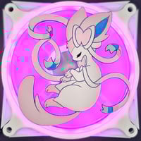 Image 1 of Pokemon Sylveon Custom 3D Printed Artisan Gaming Computer Fan Grill