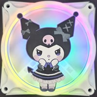 Image 2 of Sanrio Kuromi Custom 3D Printed Artisan Gaming Computer Fan Grill