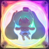 Image 2 of Hatsune Miku x Sanrio Cinnamoroll Custom 3D Printed Artisan Gaming Computer Fan Grill - Hugging E...