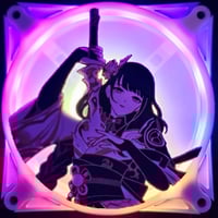 Image 2 of Genshin Impact Raiden Shogun Baal Ei Electro Custom 3D Printed Artisan Gaming Computer Fan Grill ...