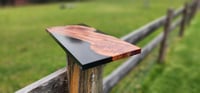 Image 15 of Brown Mallee Burl charcuterie board with smoke black resin -150