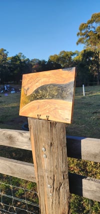 Image 5 of Olive Wood Resin Charcuterie Board – Gold & Black Swirl-159