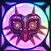 Image 1 of Nintendo Legend of Zelda Majora's Mask Skull Kid Custom 3D Printed Artisan Gaming Computer Fan Grill