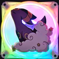Image 1 of Pokemon Umbreon Cloud and Stars Custom 3D Printed Artisan Gaming Computer Fan Grill - Classic Edi...