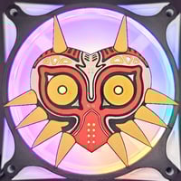 Image 2 of Nintendo Legend of Zelda Majora's Mask Skull Kid Custom 3D Printed Artisan Gaming Computer Fan Grill