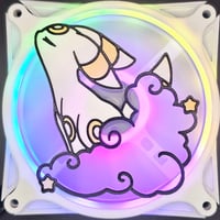 Image 2 of Pokemon Umbreon Cloud and Stars Custom 3D Printed Artisan Gaming Computer Fan Grill - Moonlight E...