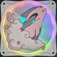 Image 2 of Pokemon Espeon Cloud and Stars Custom 3D Printed Artisan Gaming Computer Fan Grill - Classic Edit...