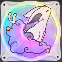 Image 2 of Pokemon Espeon Cloud and Stars Custom 3D Printed Artisan Gaming Computer Fan Grill - Moonlight Ed...