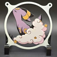 Image 3 of Pokemon Umbreon Cloud and Stars Custom 3D Printed Artisan Gaming Computer Fan Grill - Classic Edi...
