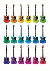 Multi-colour Gibson SG 76 x 54cm