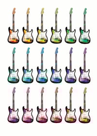 Multi-colour Fender Strat A3