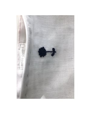 Image of petit indigo flower linen bag