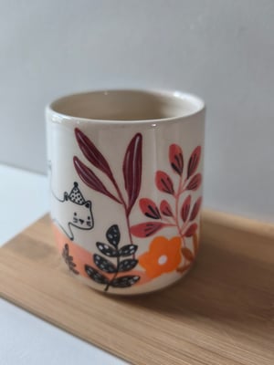 Image of   tasse anse automne chat chapeau 