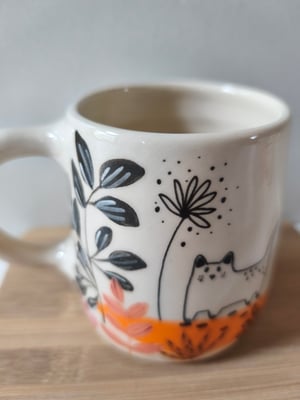 Image of  tasse anse automne chat 