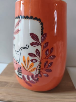 Image of  Vase fleuri chat