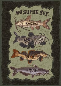 W sumie print/stickerset