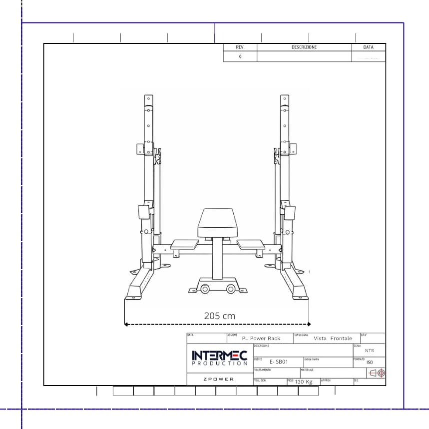 Powerlifting Rack da Competizione (E-SB01)