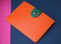 Image 1 of Card holder in orange and beige