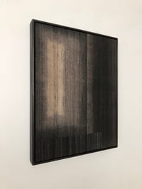 Image 3 of silk collage on wood (light and shadow)