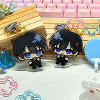 Image 8 of Tamon kun ima wa docchi? Keychains and Stickers (Ouri + Tamon / gloomyhara / hottiehara) 