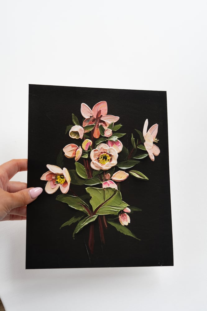Image of Hellebore On Almost Black I Giclèe Print