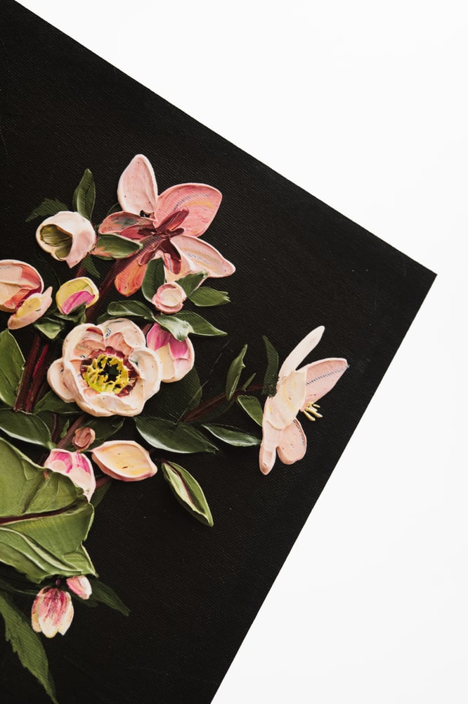 Image of Hellebore On Almost Black I Giclèe Print