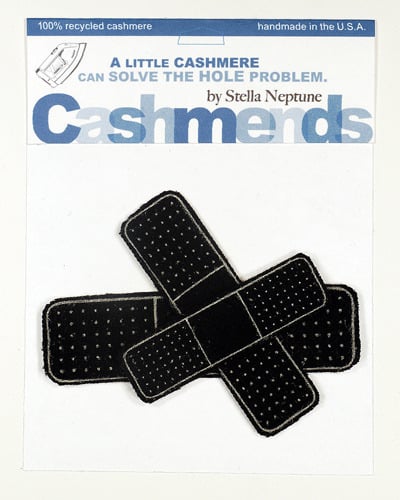 Image of Iron-on Cashmere Band-Aids - Black