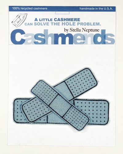 Image of Iron-on Cashmere Band-Aids - Light Blue
