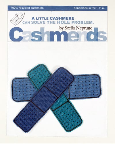 Image of Iron-on Cashmere Band-Aids - Triple Blue