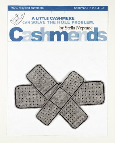 Image of Iron-on Cashmere Band-Aids - Light Gray