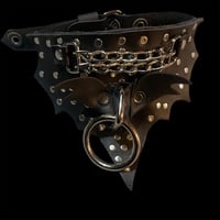 Image 1 of Chained gothic vampire bat wing bondage collar