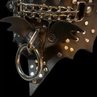 Image 2 of Chained gothic vampire bat wing bondage collar