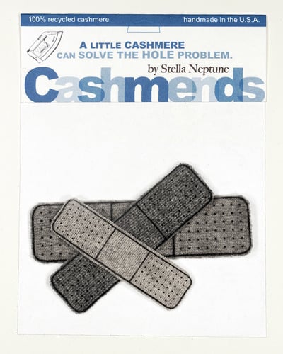 Image of Iron-on Cashmere Band-Aids - Triple Gray