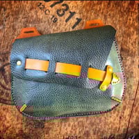 Image 1 of Green leather purse