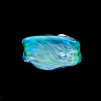 Image 2 of XXL. Curious Wave-Surfing Pacific Sea Otter - Flamework Glass Sculpture