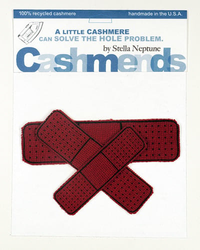 Image of Iron-on Cashmere Band-Aids - Brick Red