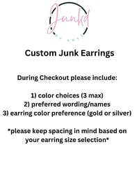 Image 1 of Custom Junk Earrings 
