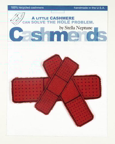 Image of Iron-on Cashmere Band-Aids - Tomato Red