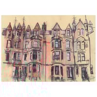 Image 1 of Tenements, Broomhill Drive - Charcoal, Pencil  and Soft Pastels on Paper 