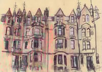 Image 2 of Tenements, Broomhill Drive - Charcoal, Pencil  and Soft Pastels on Paper 