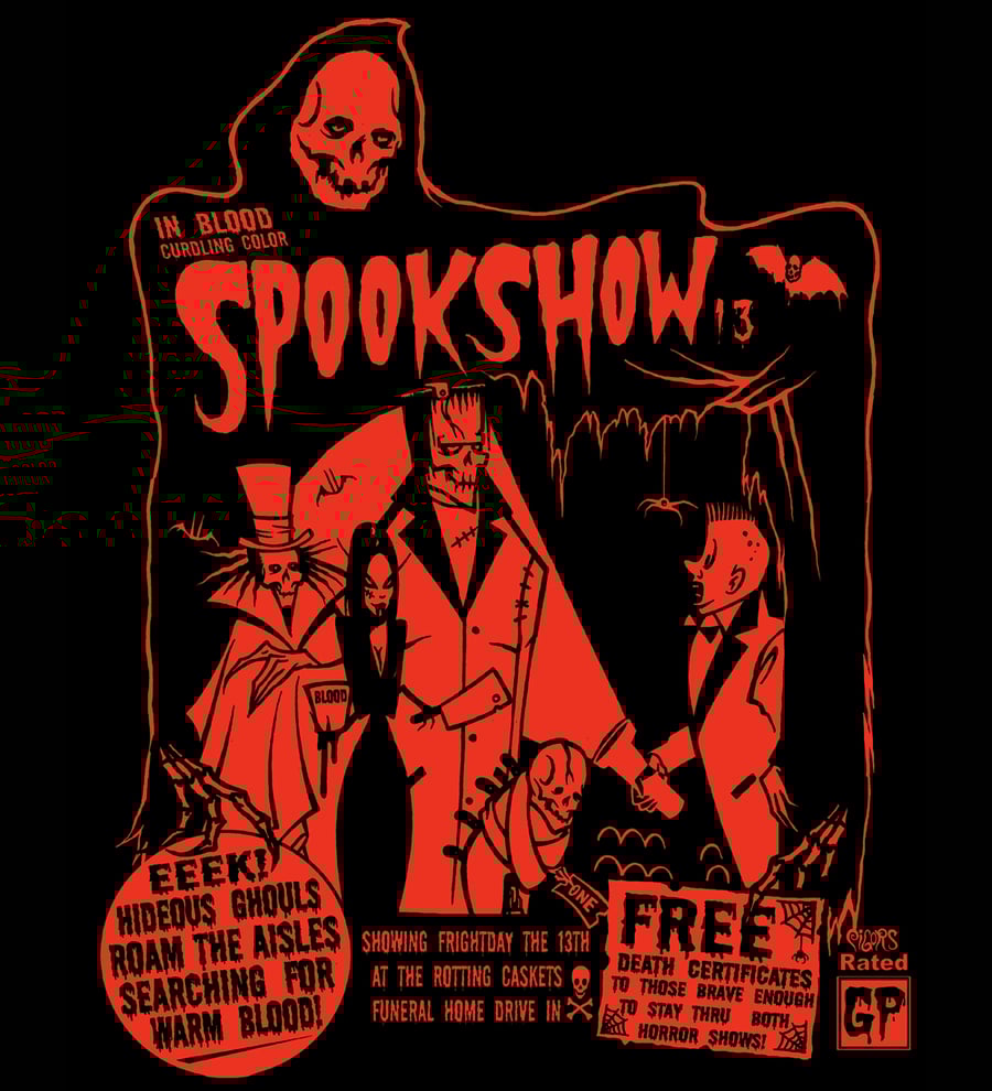 Image of Preorder SPOOKSHOW - WOMANS  fitted  babydoll shirt- ships april 4th 