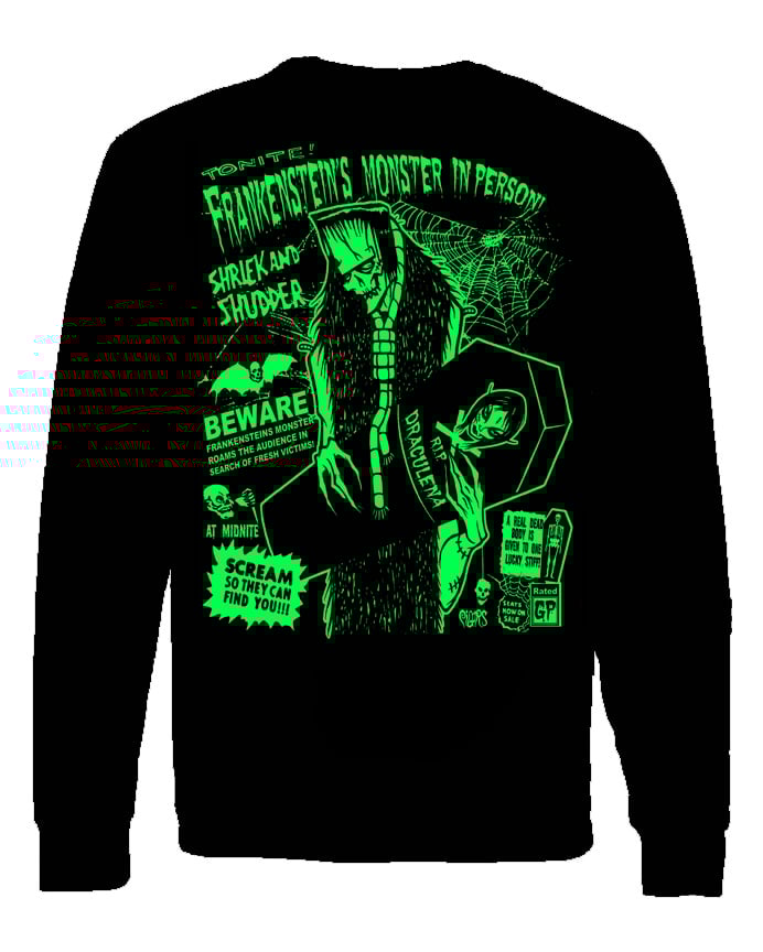 Image of Preorder FRANKENSTEINS MONSTER IN PERSON-  Longsleeve tshirt- ships APRIL 4TH