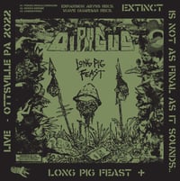 Image 1 of EA044//WGR-011: Dipygus- Long Pig Feast EP/ April 16, 2022 12" (clear w/ vomit)