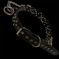 Image 2 of Heavy duty XXX textured & studded gothic bondage belt