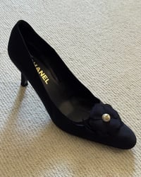 Image 2 of Chanel Camellia pearl heels