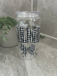Mama 16oz acrylic tumbler - black checkered